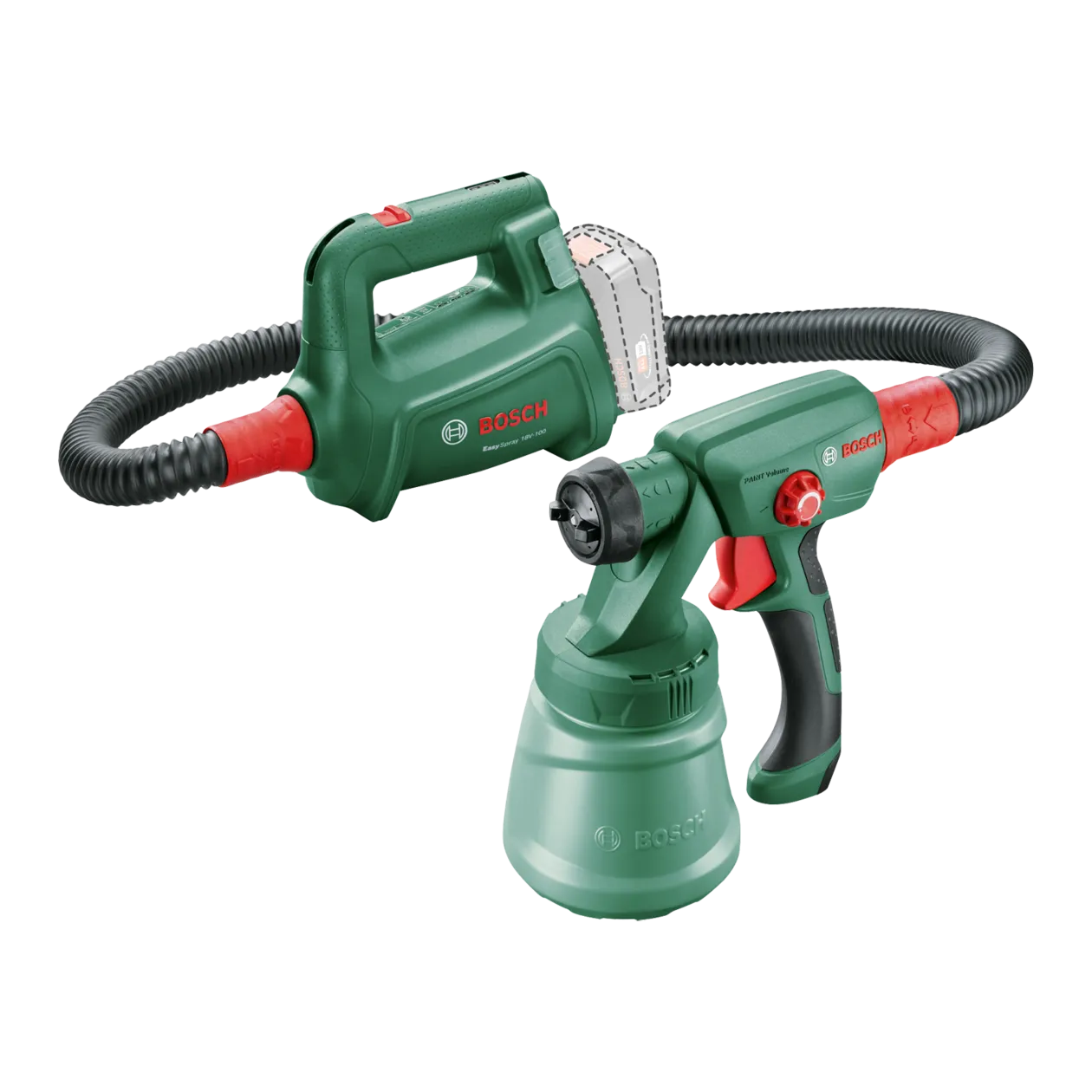 Bosch EasySpray 18V100 Paint Sprayer, Classic Green Lufthansa