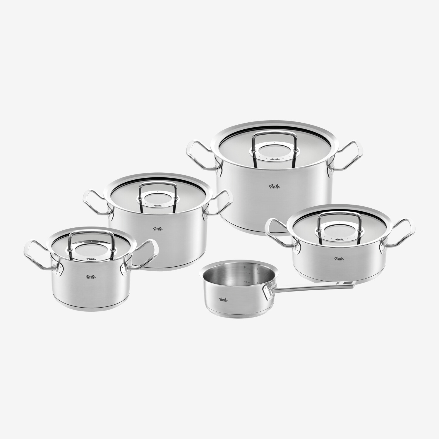 Fissler Original-Profi Collection® Pan and Saucepan Set, 5 pcs., Silver ...