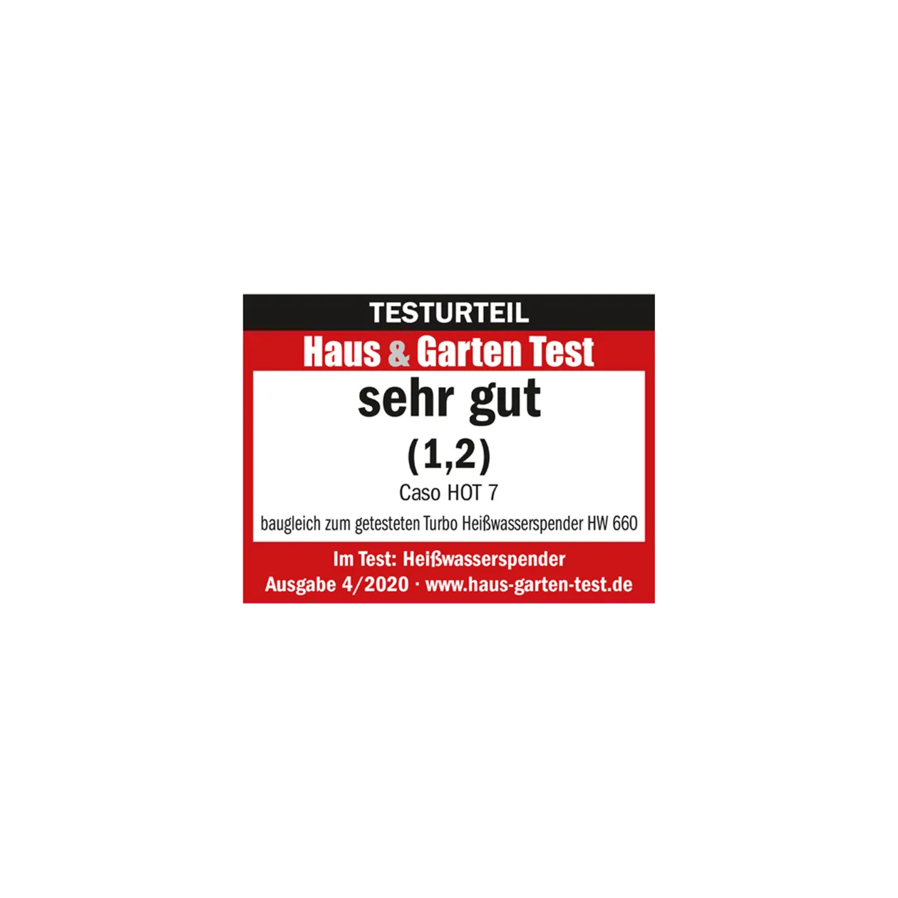 CASO Design Hot7 Turbo Hot Water Dispenser, Black / Stainless Steel