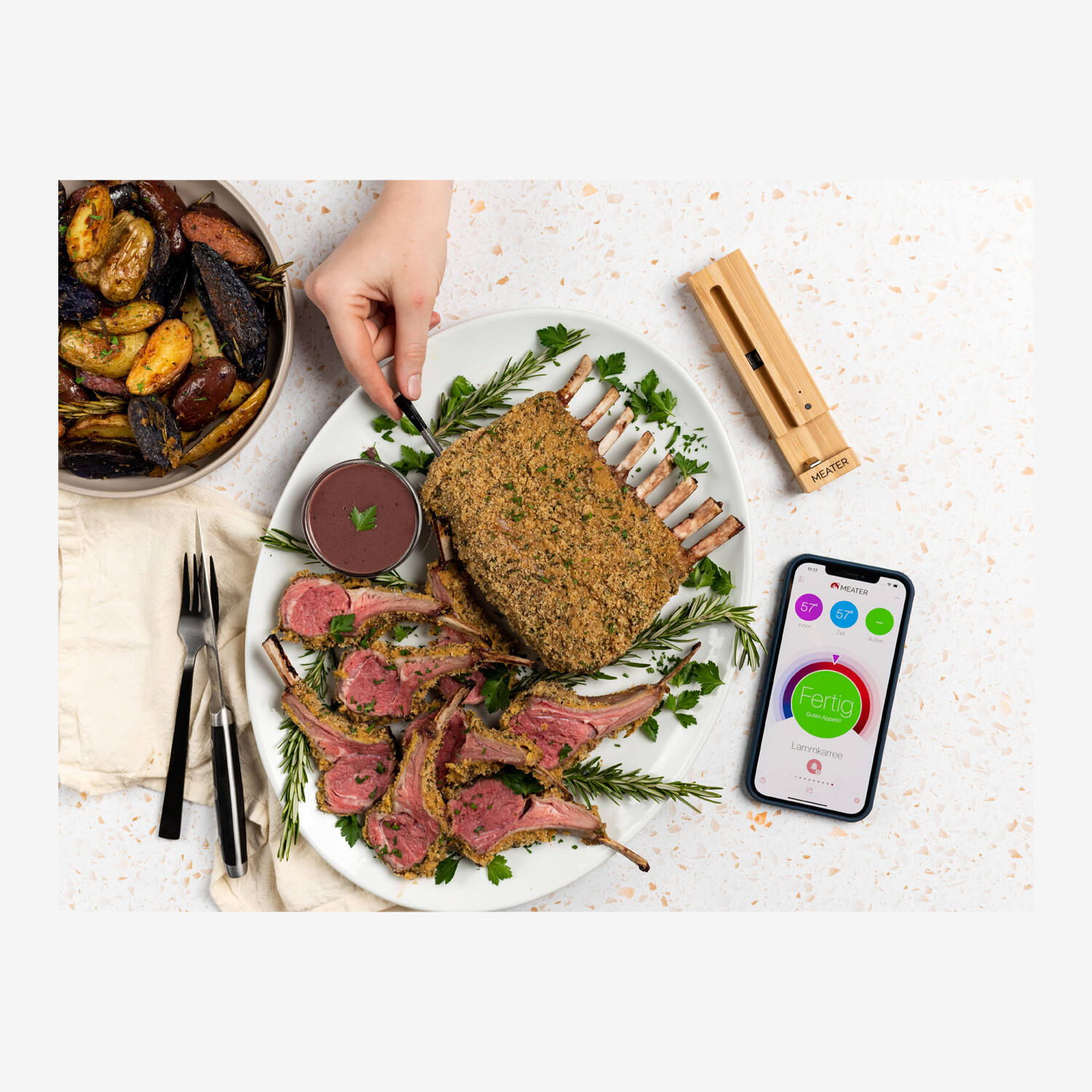 MEATER Plus Digital Meat Thermometer, Honey