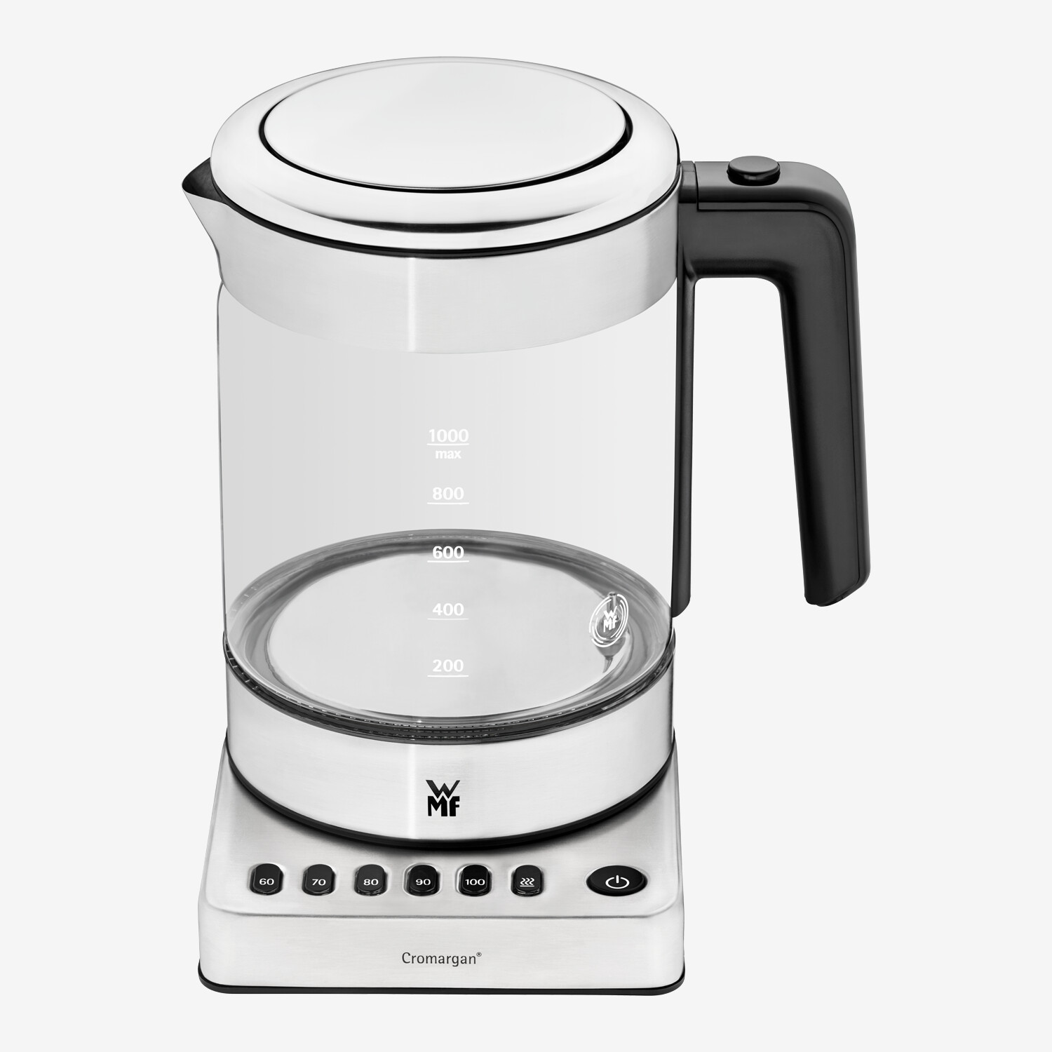 WMF KITCHENminis Glass Water Kettle Vario, 1.0 l, Stainless Steel