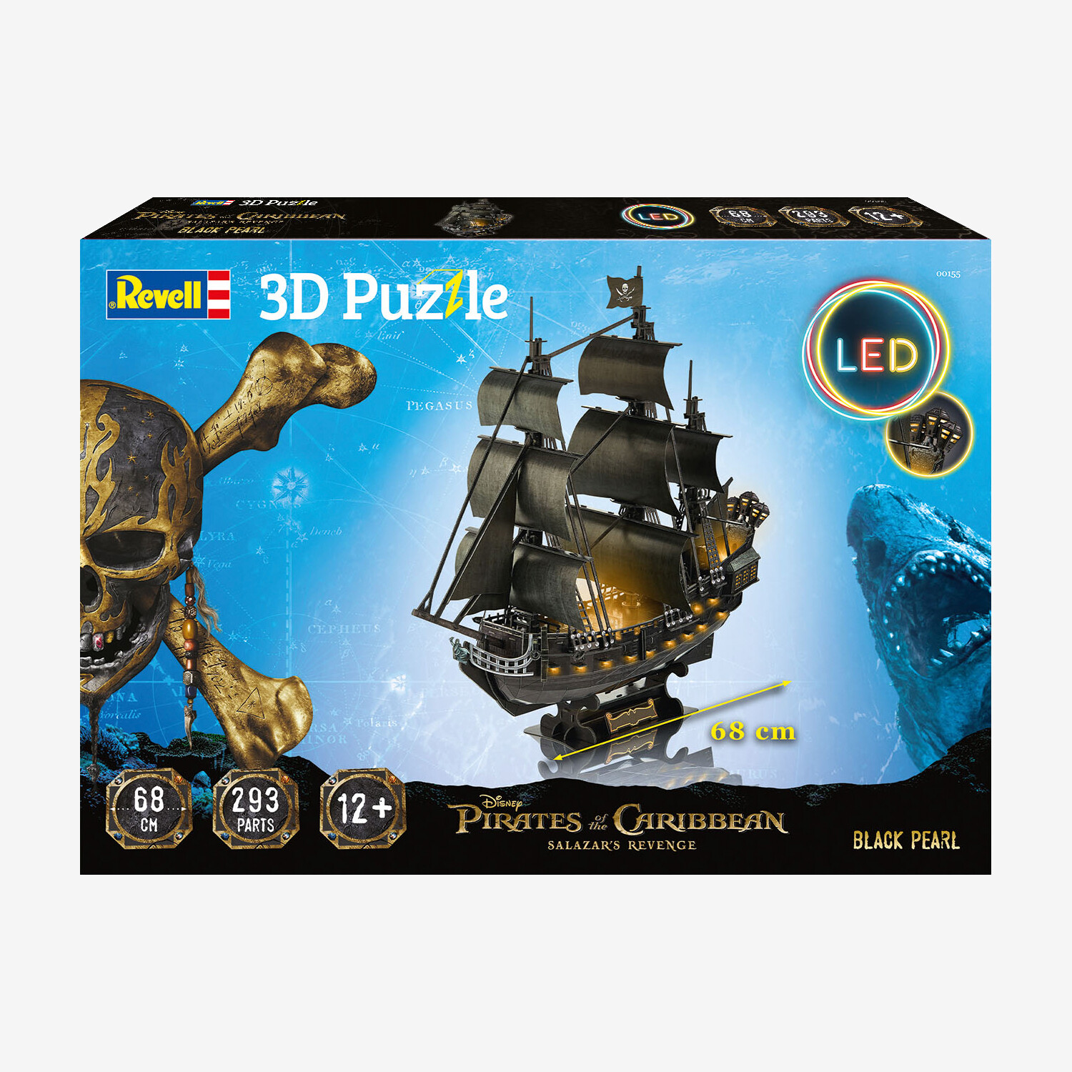 Revell Black Pearl inspiré de « Pirates des Caraïbes » LED Edition Maquette  à construire