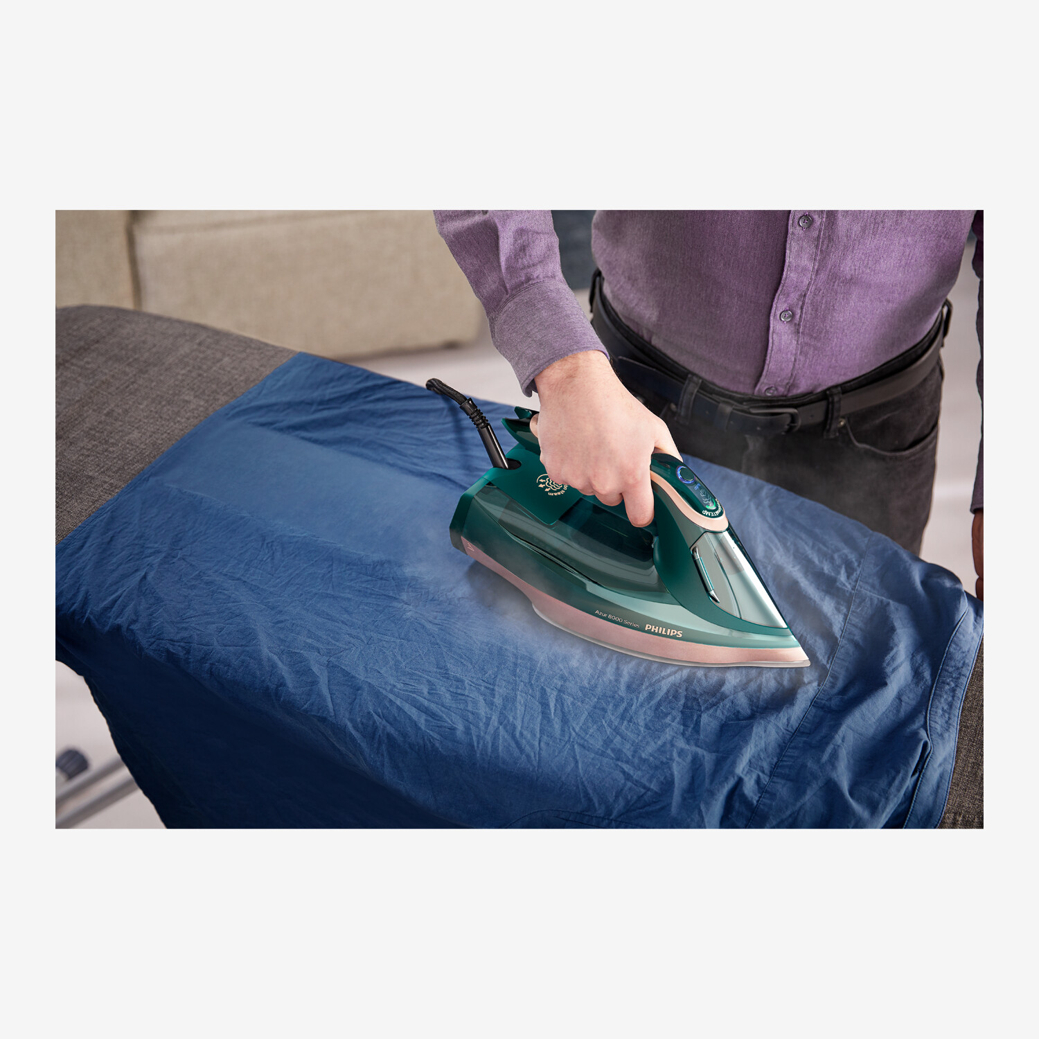 Philips Azur 8000 Series Steam Iron Opal Green Worldshop