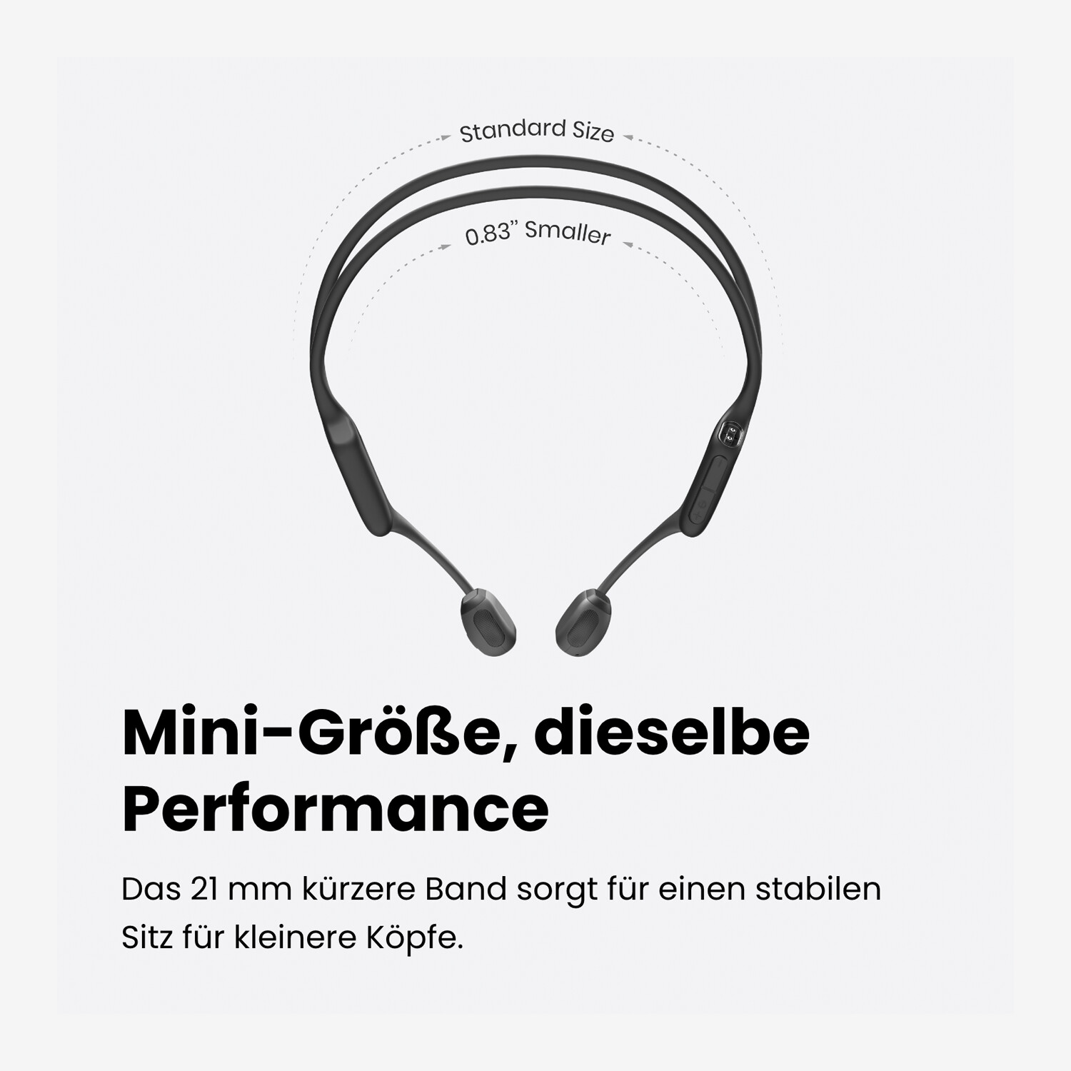 Casque audio sans fil Bluetooth Shokz OpenRun Mini avec réduction du bruit  Noir