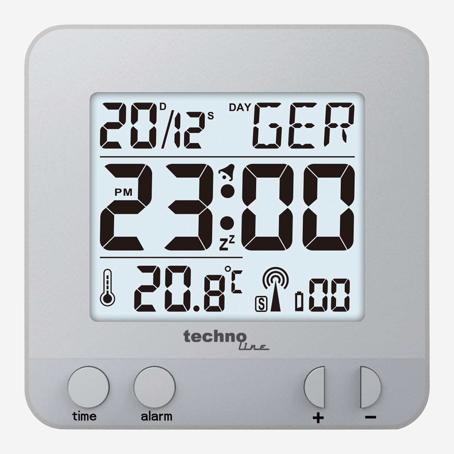 technoline WT235 Funkwecker, Silber
