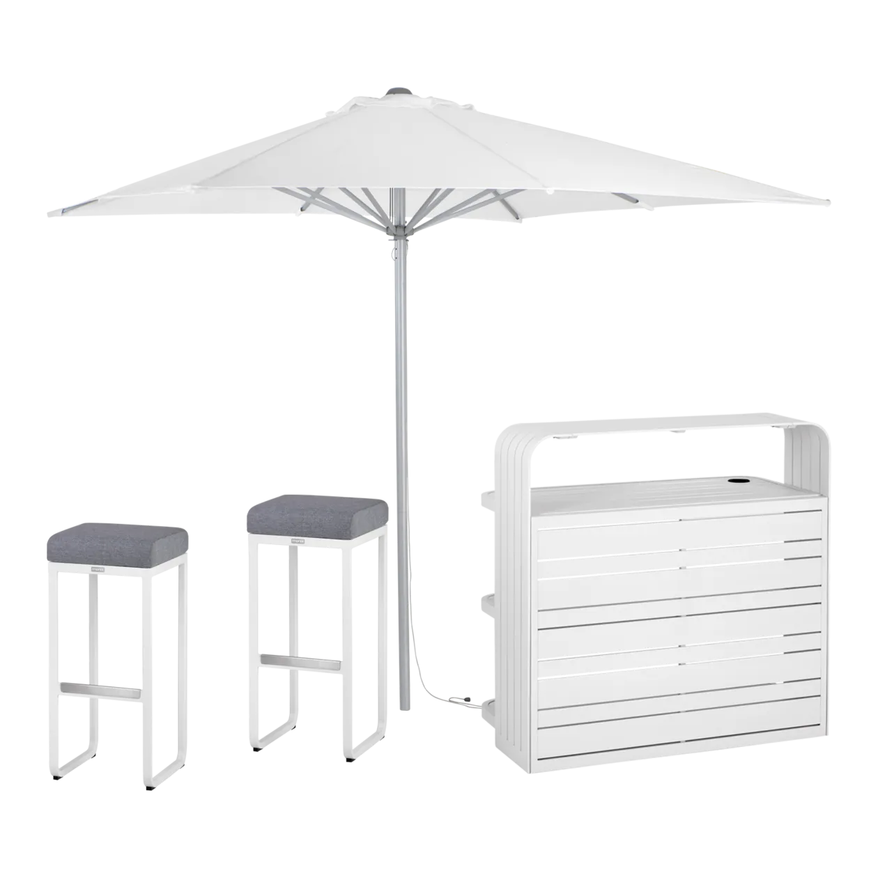 moree Air Outdoor Bar Set, White