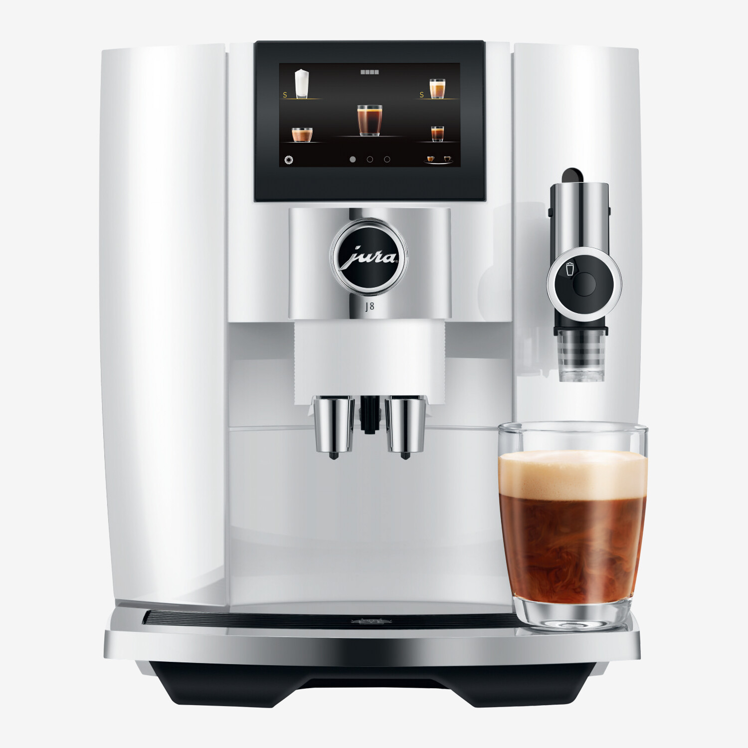 JURA J8 (EA) Automatic Coffee Machine, Piano White