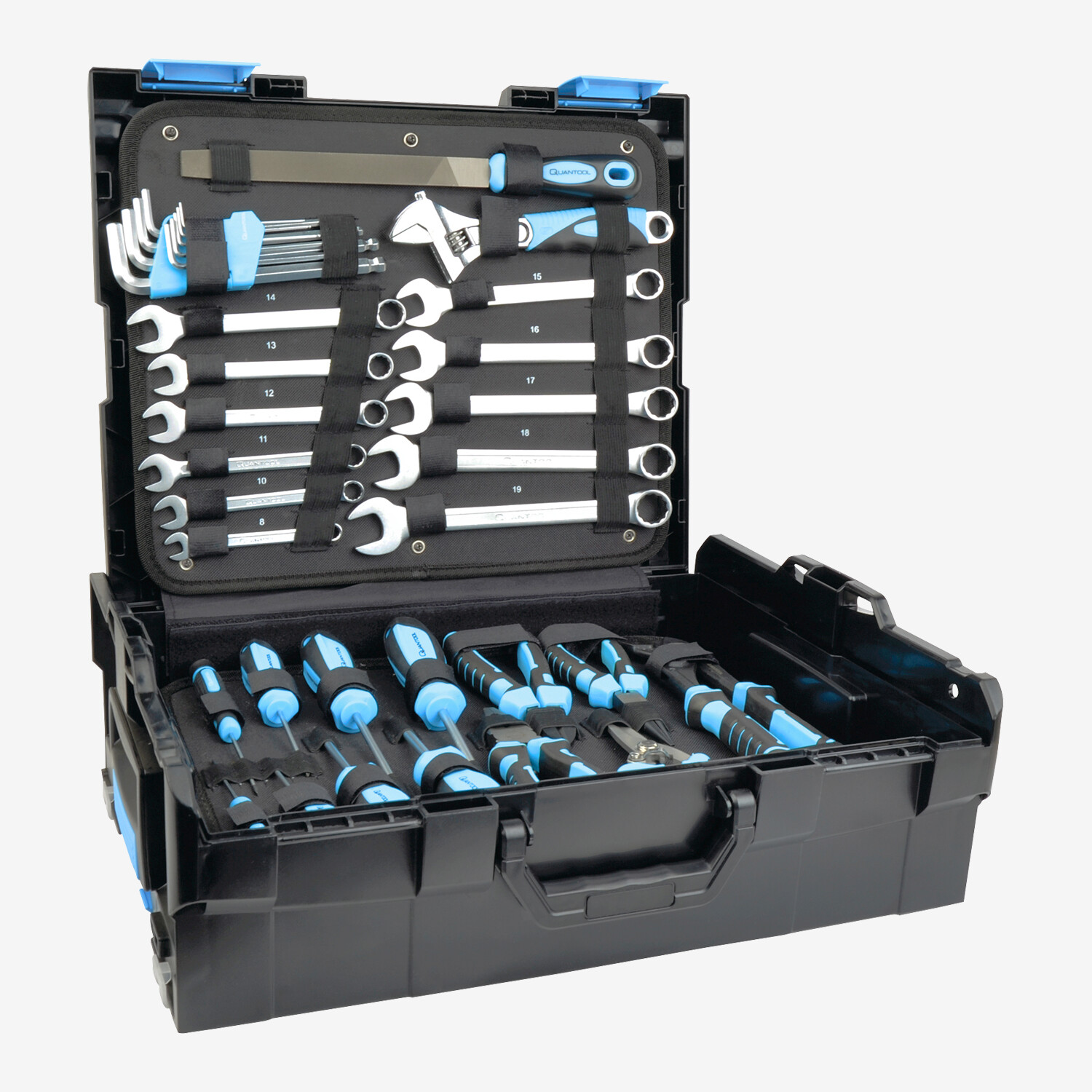 Brüder Mannesmann Quantool Sortimo L-Boxx136 System Tool Set, 153 pcs.,  Black/Blue - Worldshop