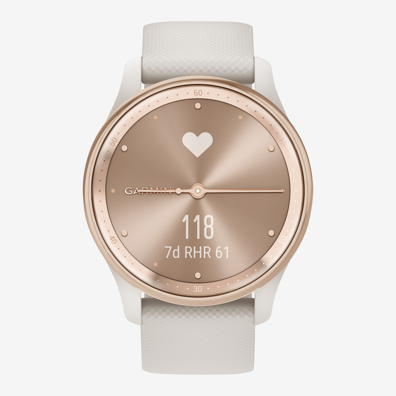 Garmin vívomove® Trend Smartwatch, Ivory / Peach Gold