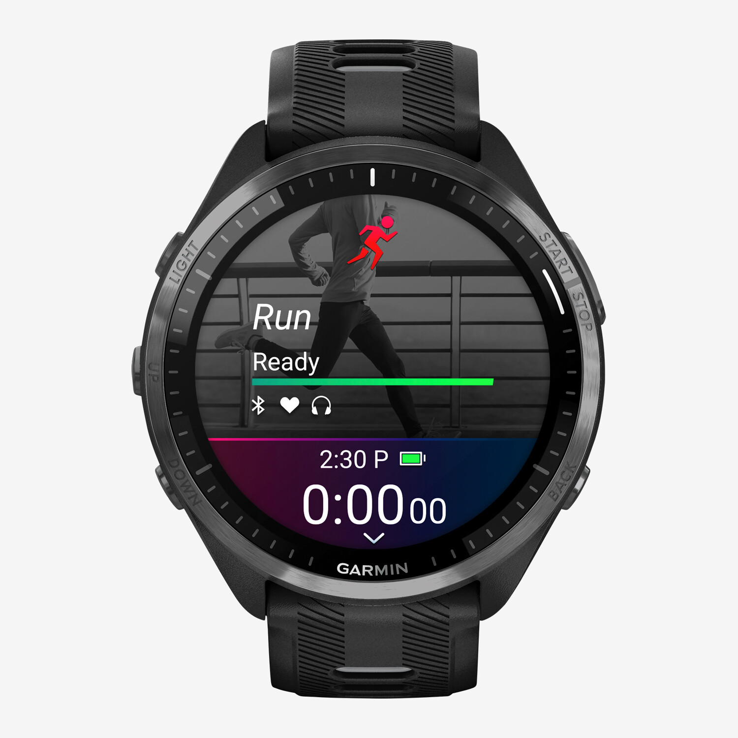 Garmin Forerunner® 965 DLC Titan GPS Running and Triathlon Watch, Black / Carbon Grey