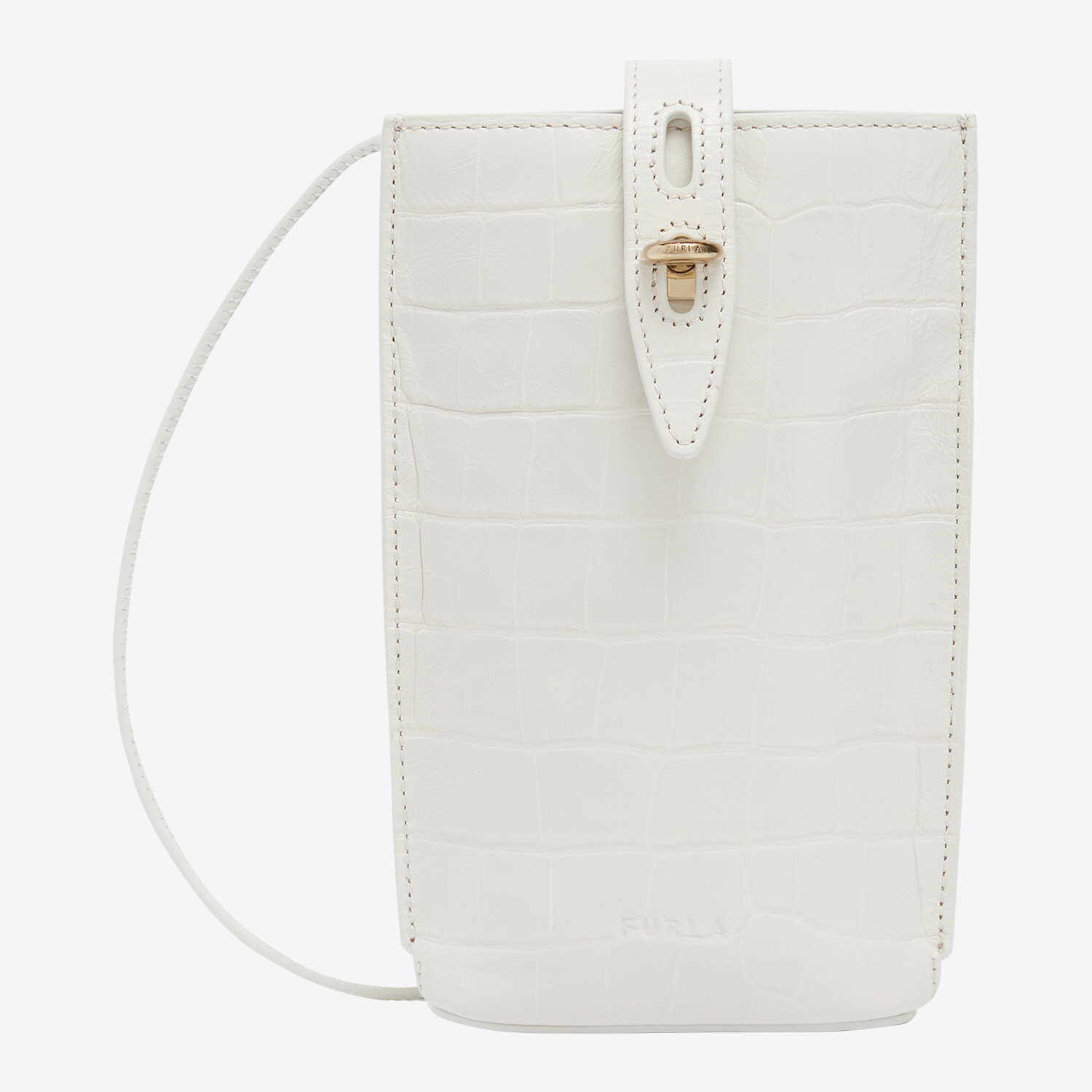 Marshmallow leather crossbody bag