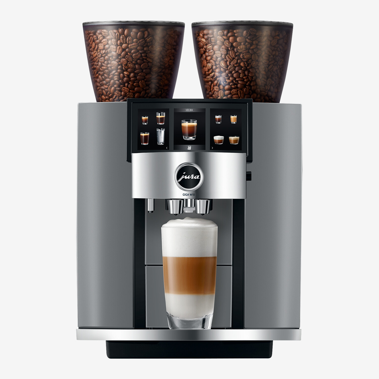 JURA GIGA W10 Automatic Coffee Machine, Diamond Silver