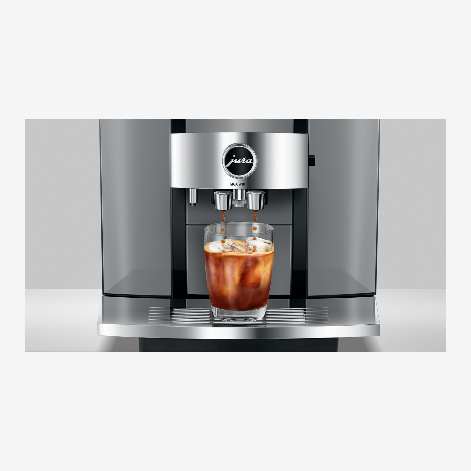JURA GIGA W10 Automatic Coffee Machine, Diamond Silver