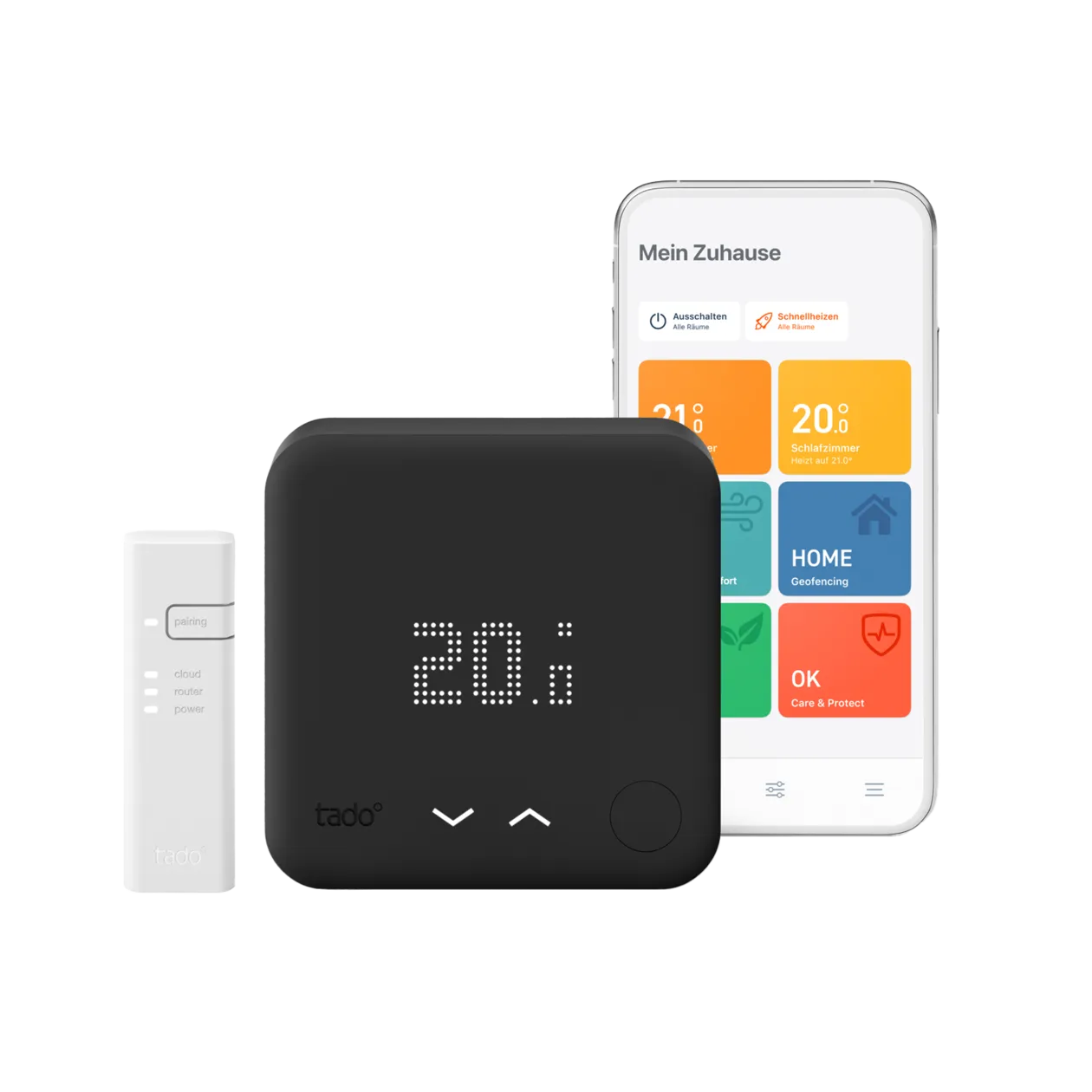 tado° V3+ Starter Kit (wired) Smart Thermostat, Black