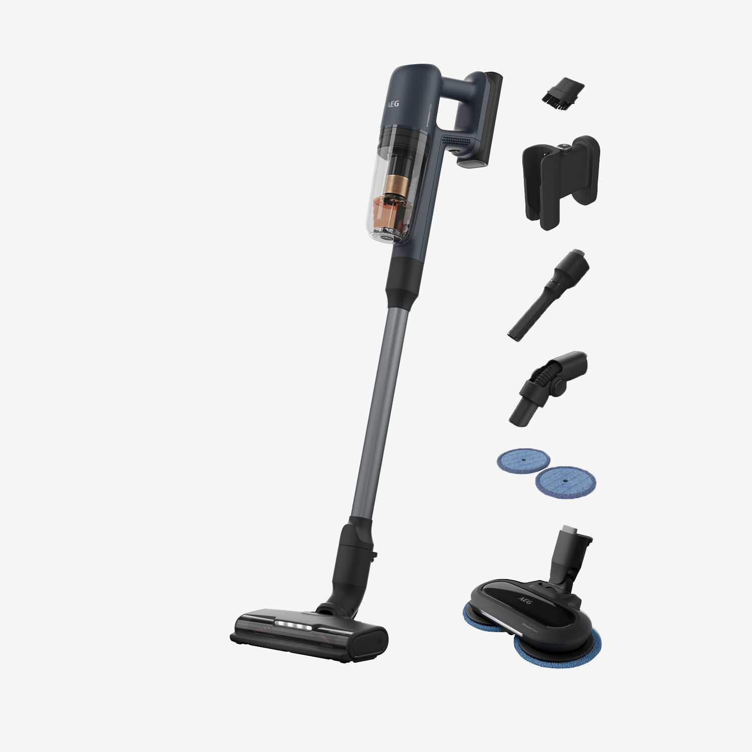 AEG Hygienic 7000 AP71B14WET Cordless Vacuum Cleaner, Denim Blue