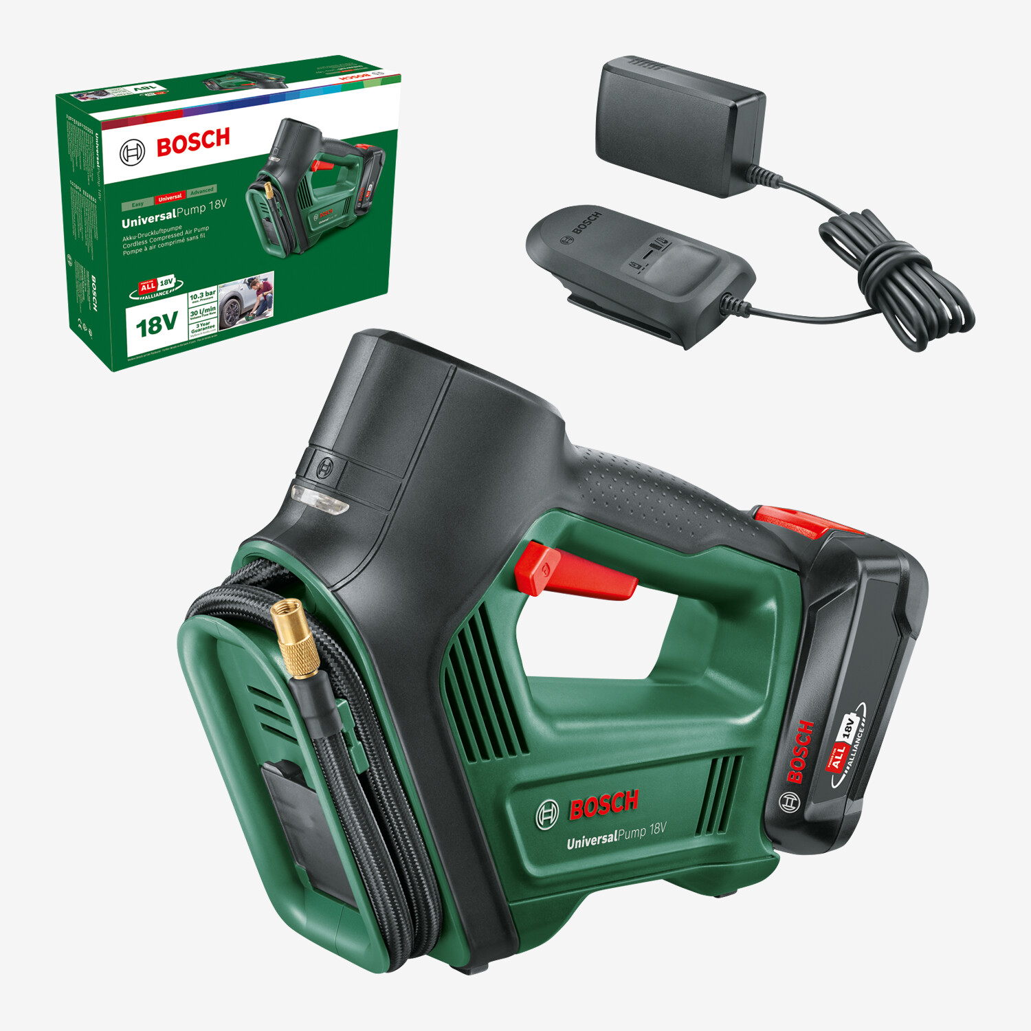 Bosch Home and Garden 0615991FN4 Akku-Kompressor UniversalPump 18V Inkl. 1  Akku