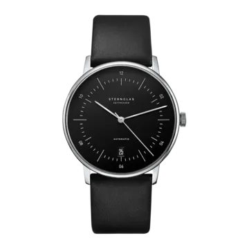 Sternglas NAOS A Automatic Watch, Black Silver-coloured