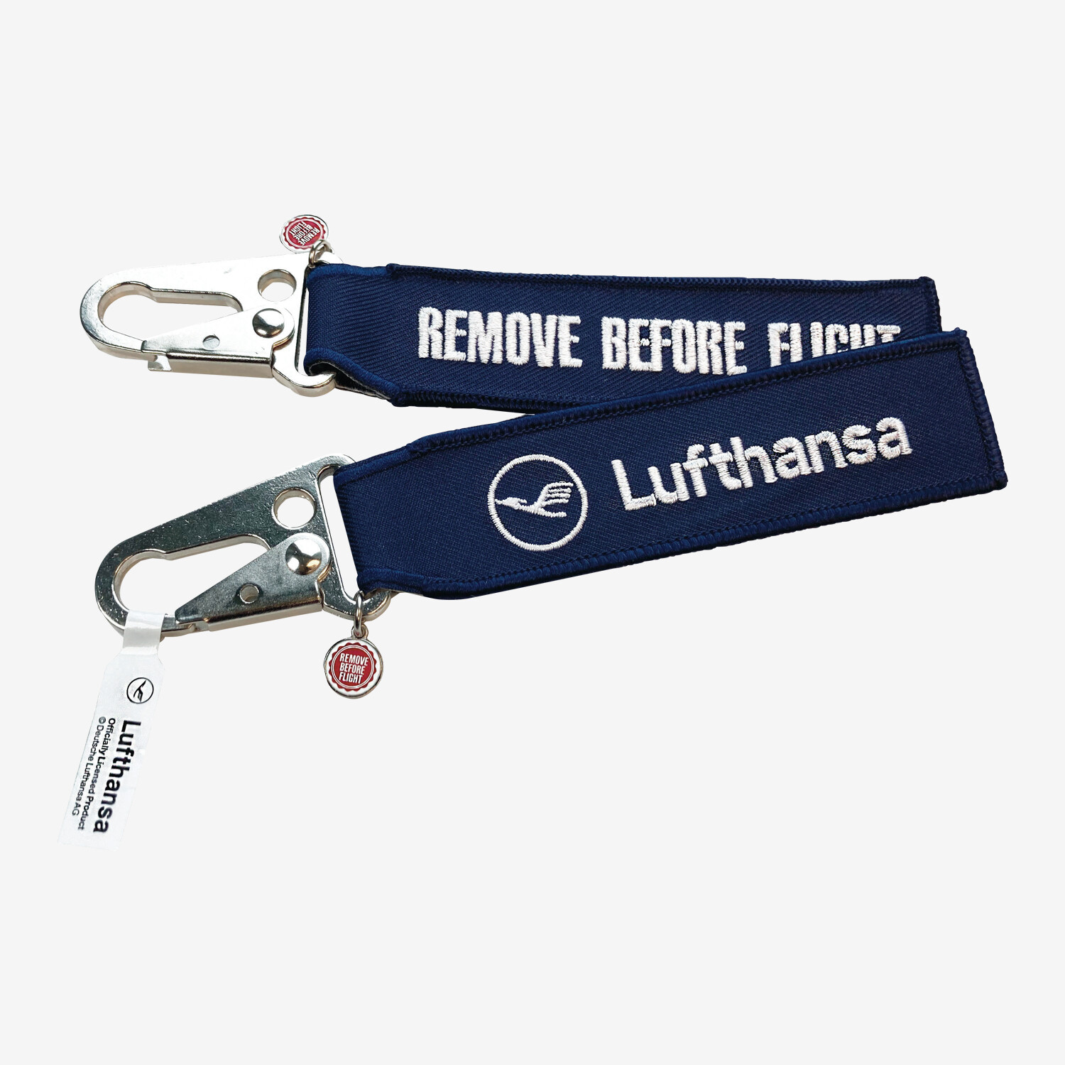 Lufthansa "Remove Before Flight" Schlüsselanhänger, Blau