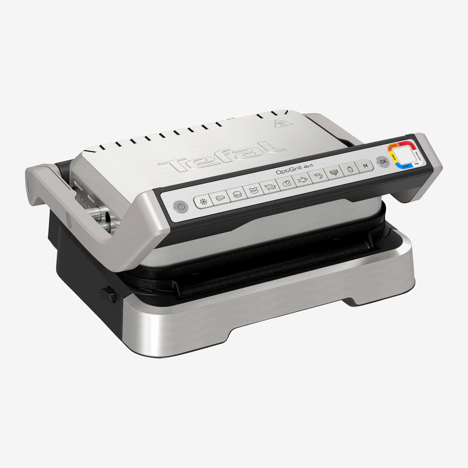 Tefal OptiGrill 4-en-1 GC774D Gril intelligent combiné, acier