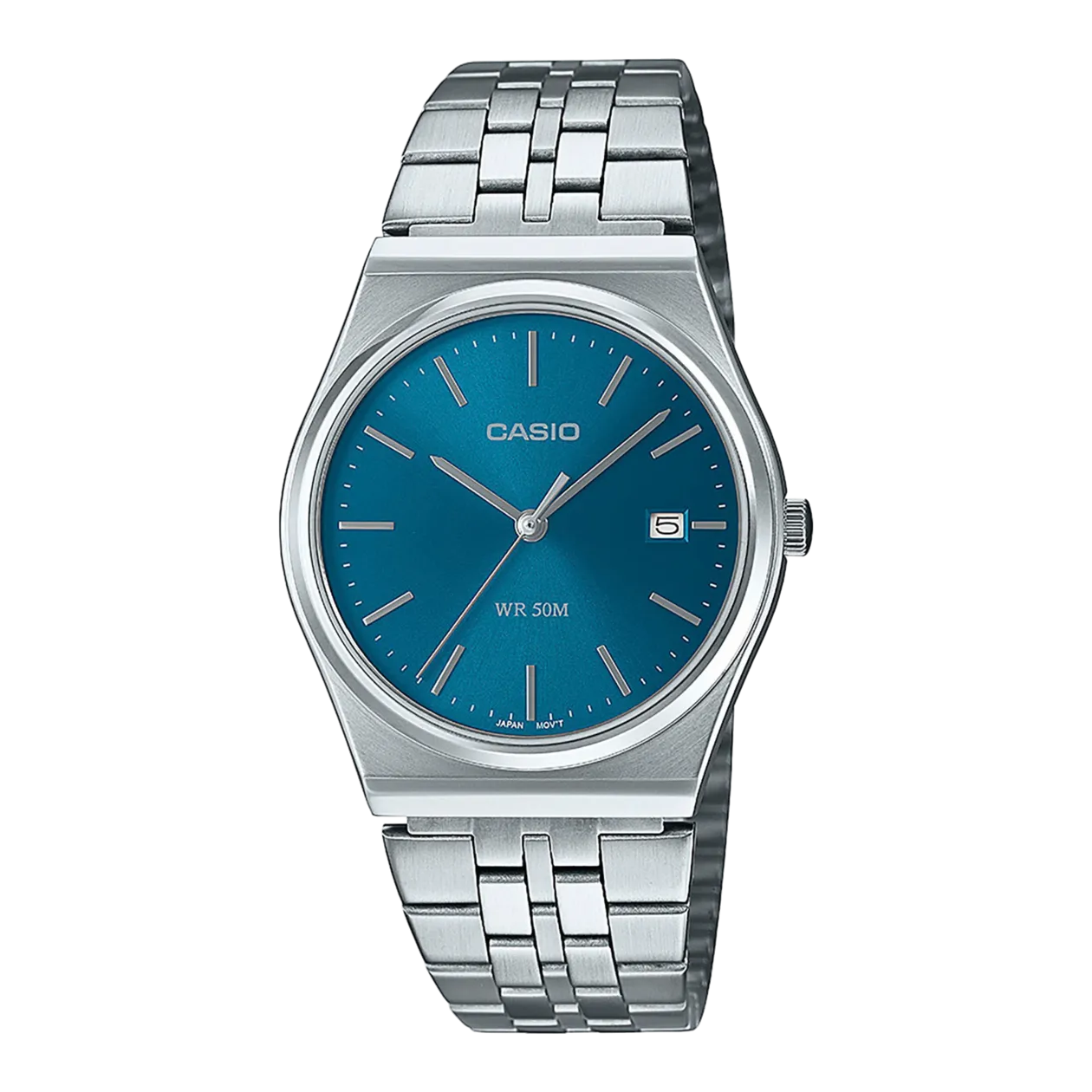 CASIO COLLECTION MTP-B145D-2A2VEF Armbanduhr, Silberfarben/Blau