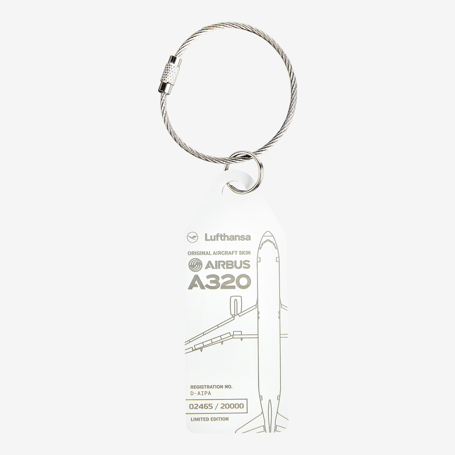 Lufthansa Upcycling Collection A320-211 D-AIPA Aviation Tag