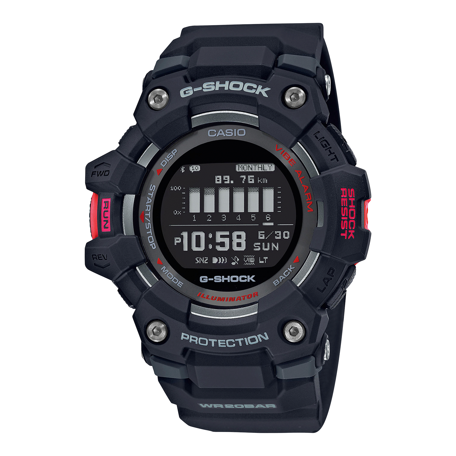 CASIO G-SHOCK BT Smart GBD-100-1ER Armbanduhr, Schwarz / Rot - Lufthansa  WorldShop