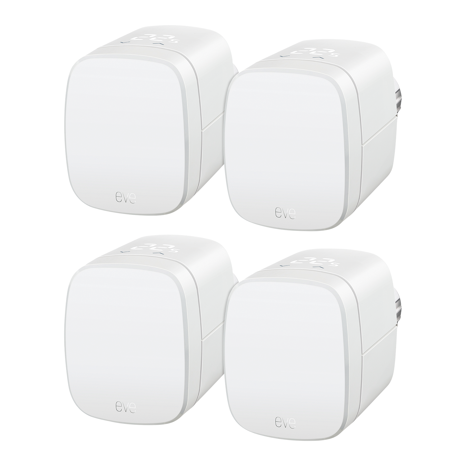 Eve Thermo smartes Heizkörperthermostat, 4er-Pack, Weiß