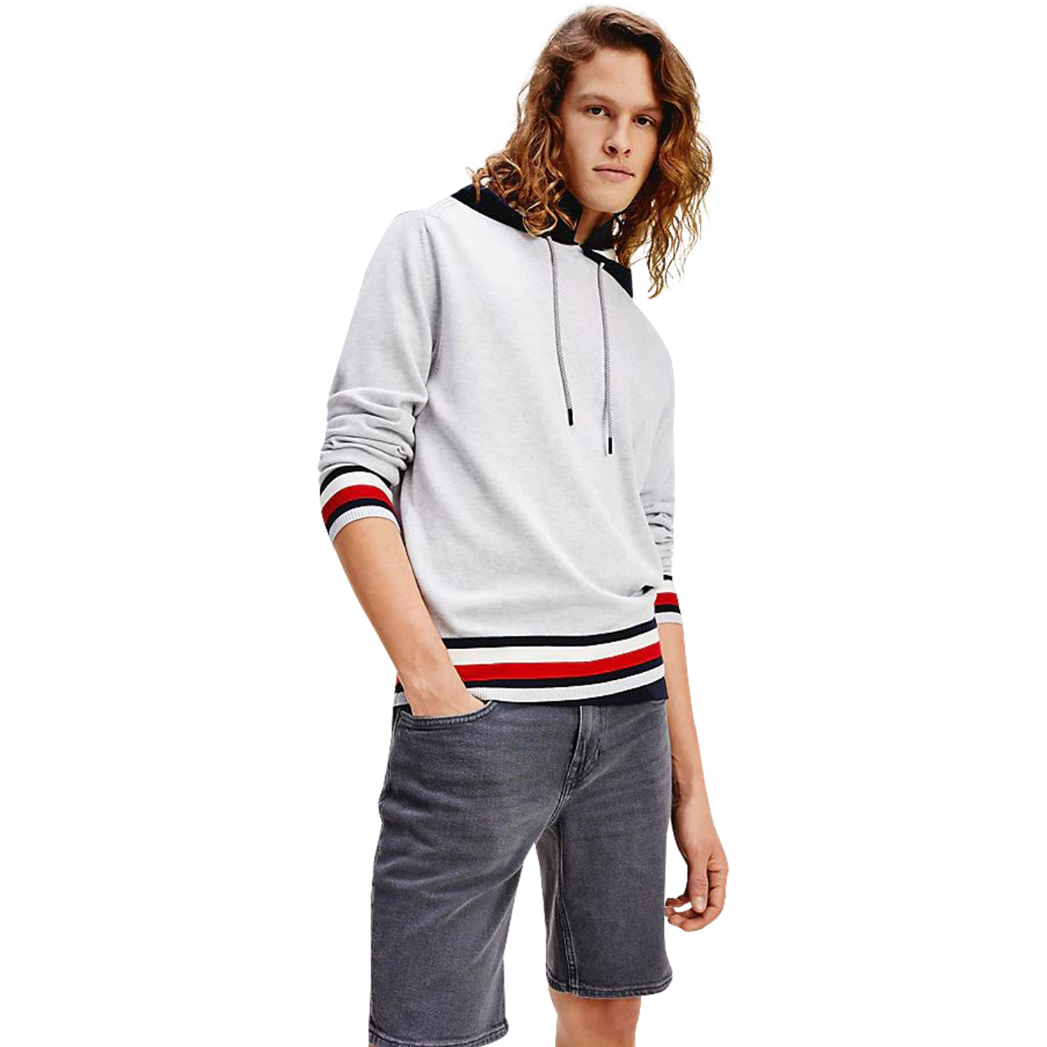 tommy hilfiger flag stripe hoodie