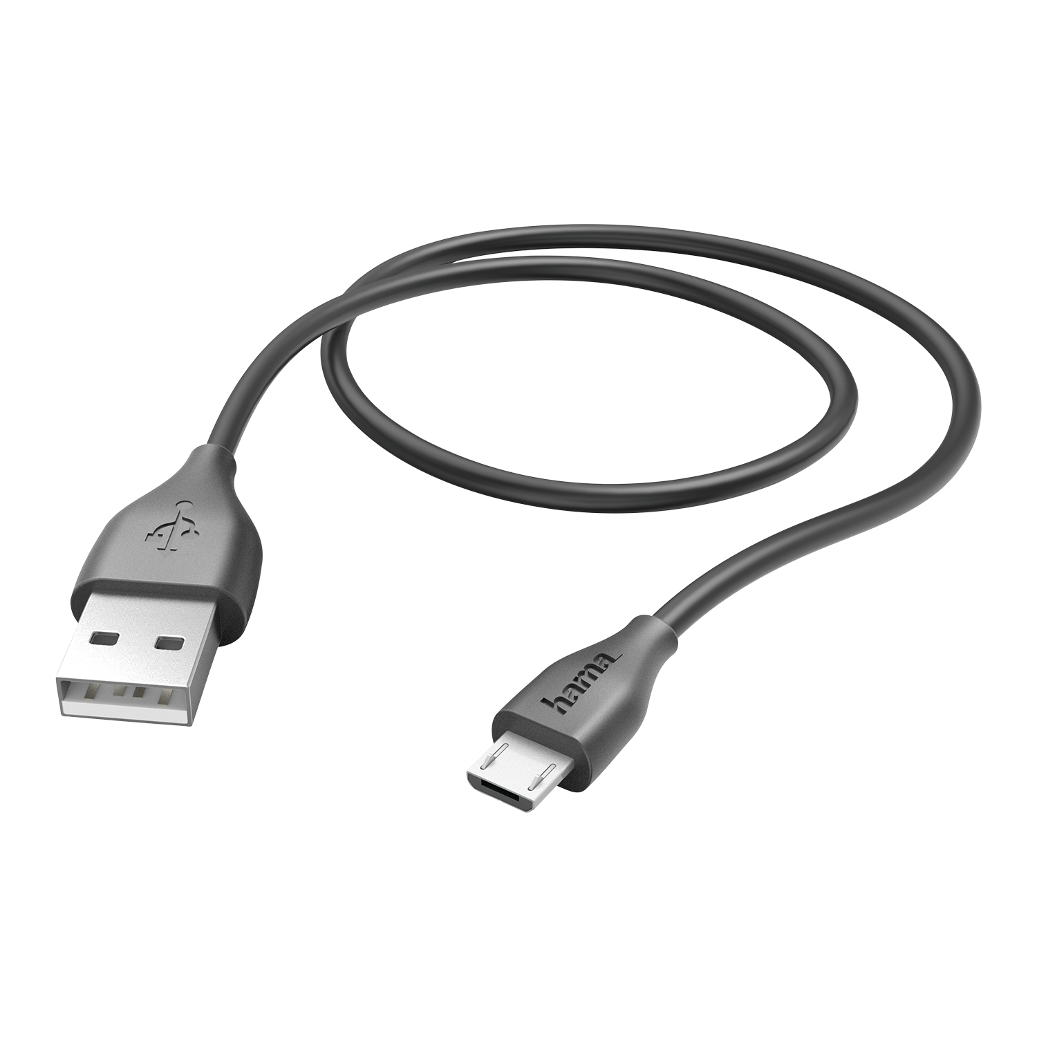 Hama Lade-/Datenkabel, Micro-USB, Schwarz