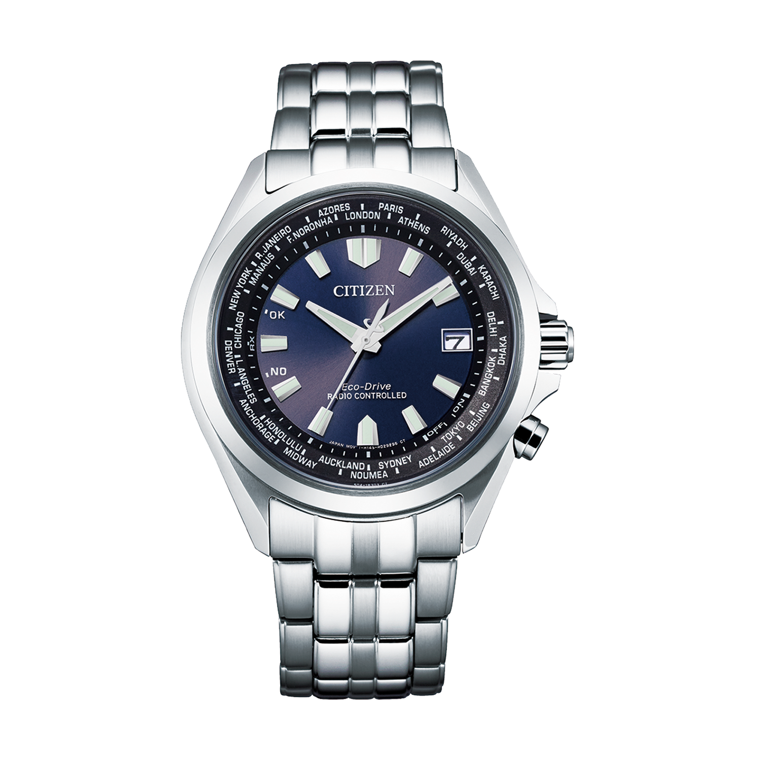 Citizen Eco-Drive Montre radio-pilotée, bleu/argenté - Lufthansa WorldShop