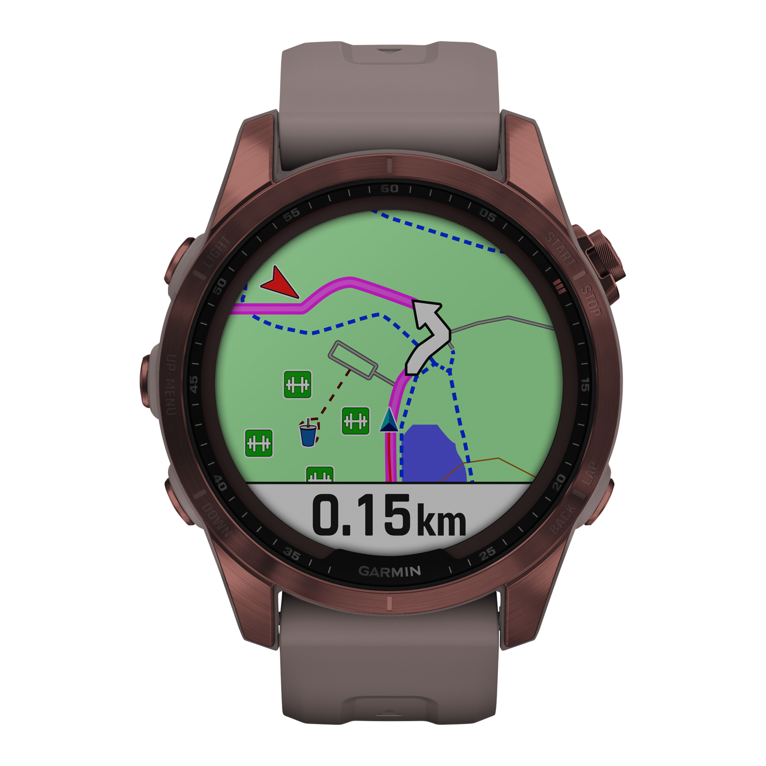 Garmin fēnix® 7S Sapphire Solar GPS Multisport Smartwatch,  Grey/Mocha/Titanium - Lufthansa WorldShop